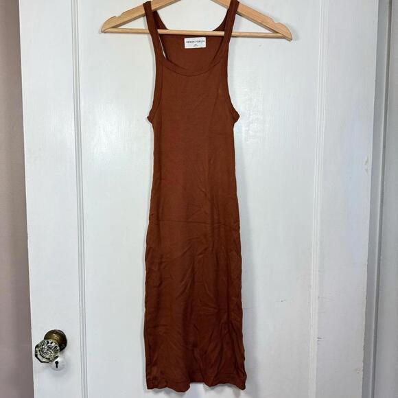 Denim Forum Jane Ribbed Mini Tank Dress - Picture 3 of 7